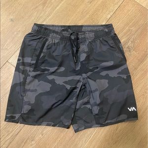 RVCA Yogger Elastic Camo Black Shorts